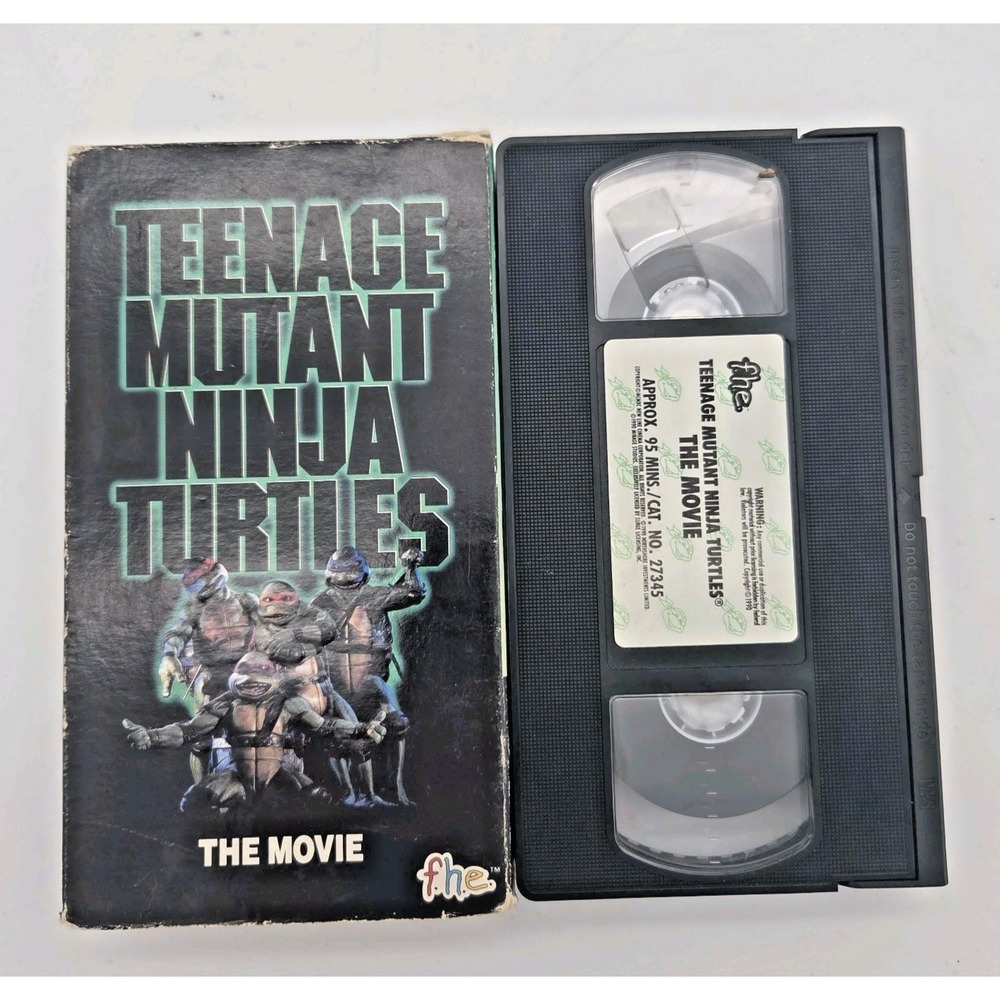Teenage Mutant Ninja Turtles TMNT The Movie VHS Video Tape 1990 Vintage